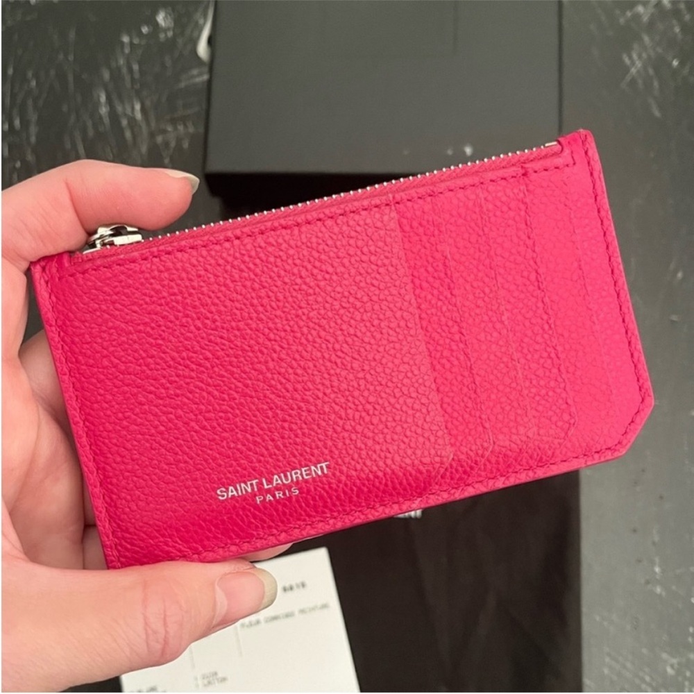 SAINT LAURENT PARIS FRAGMENTS CARD CASE